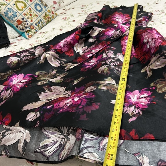 TAHARI ASL Women’s Floral Jacquard Fit and Flare Dress size 4 black pink Party - Picture 9 of 14